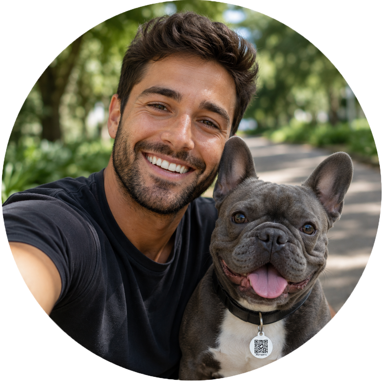 Pet owner with their dog