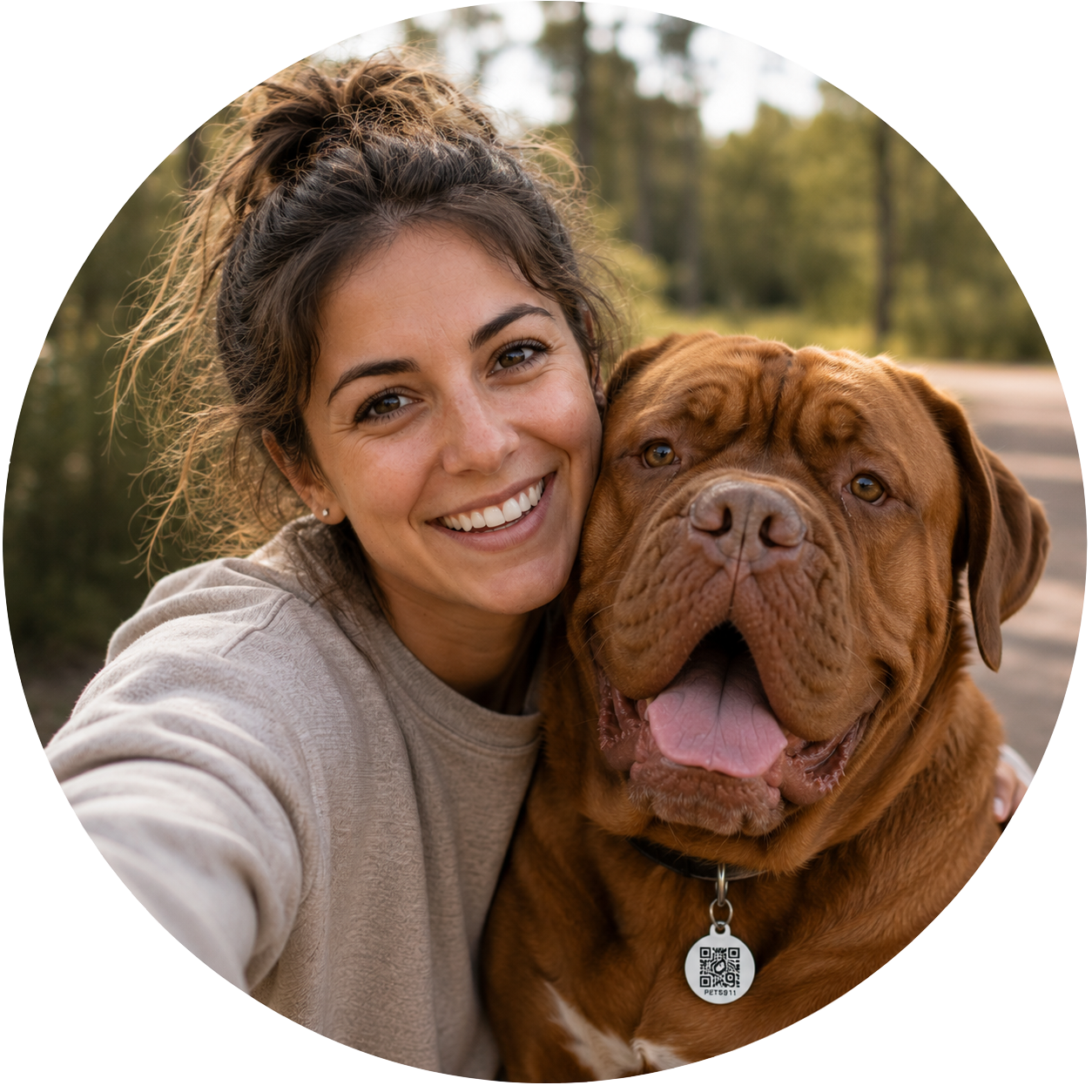 Pet owner with their dog